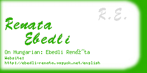 renata ebedli business card